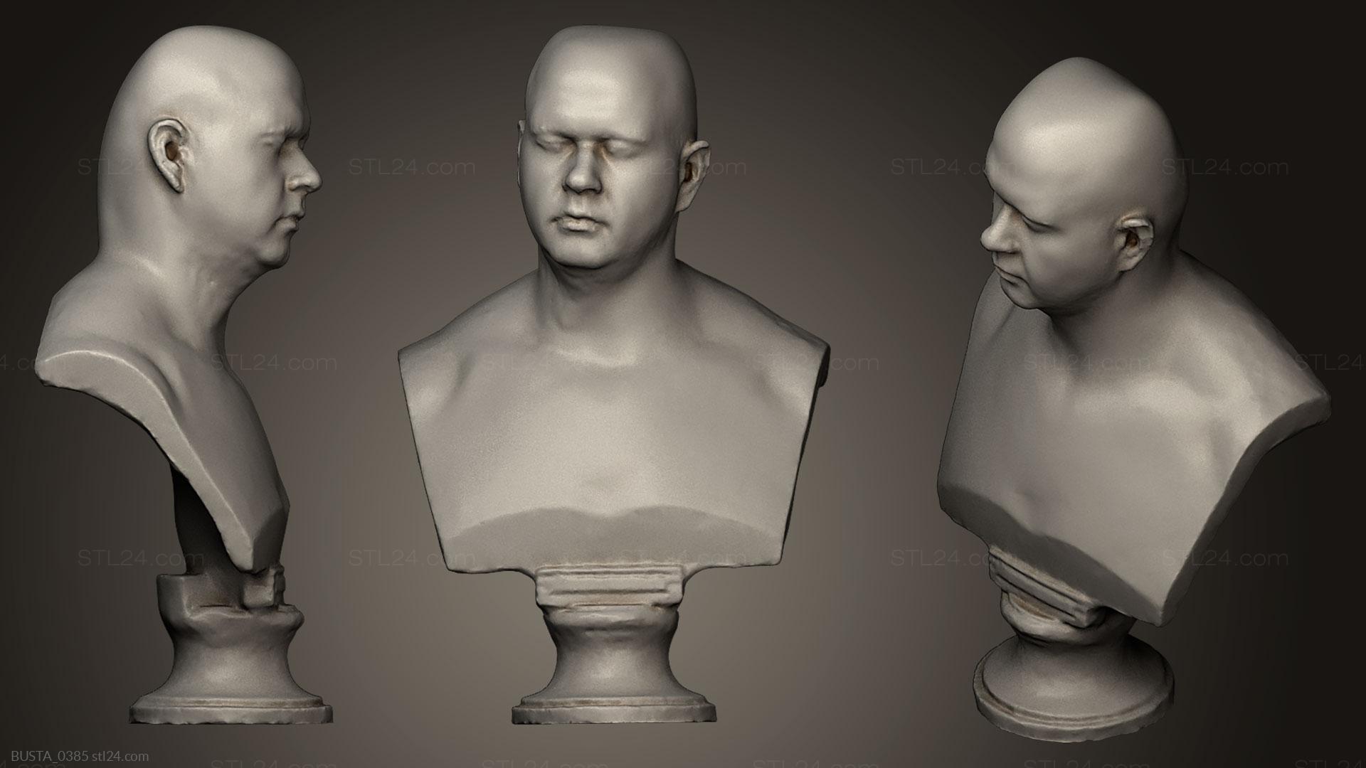Бюсты и головы античные и исторические (ФЕРИ ТАЛАПЗАТОС, BUSTA_0385) 3D модель для ЧПУ станка
